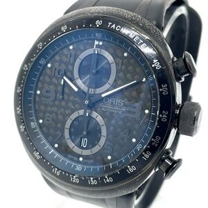 ORIS 7611 Chronograph TT3 CHRONOGRAPH BLACK Automatic Watch with Titanium/Rub...